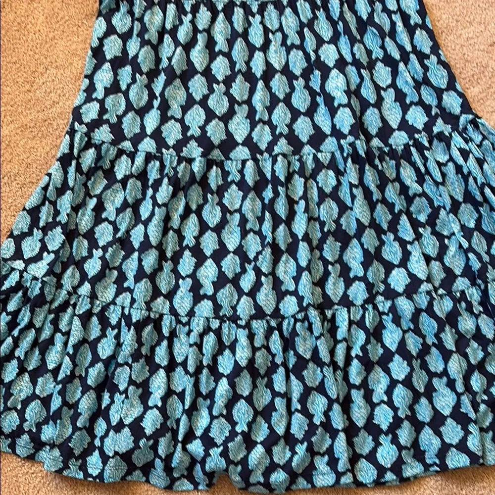 Lilly Pulitzer Jodee Navy Blue Fish Sundress with Crew Neck and Short Sleeves_7